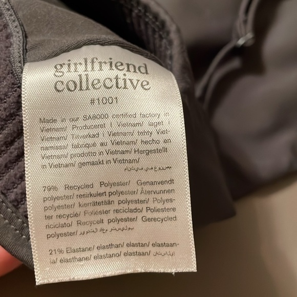 GIRLFRIEND COLLECTIVE DARK GRAY TOPANGA HALTER BRA. - Picture 6 of 6